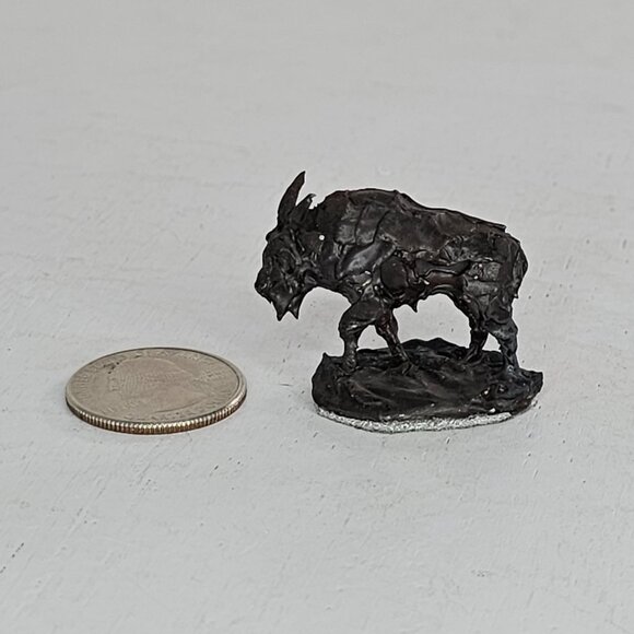 Leigh Aldrich Bronze Mountain Goat Miniature Figurine 1993 Sculpture - Picture 2 of 8